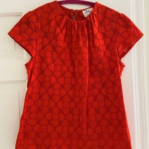 CAbi Red Textured Women's Top